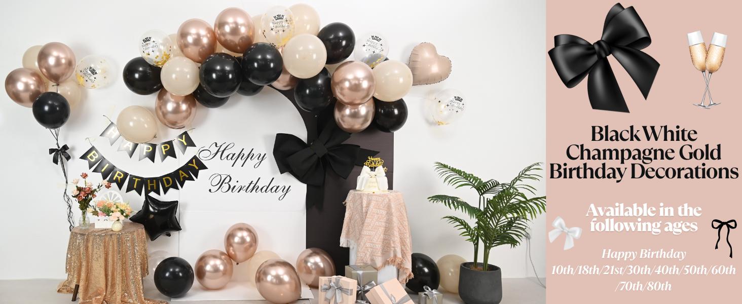 50th Birthday Decorations for Women Men,50th Birthday Balloons Brown Gold Sand White Number 50 Balloons Happy Birthday Banner with Cake Toppers for 50th Party Decorations
