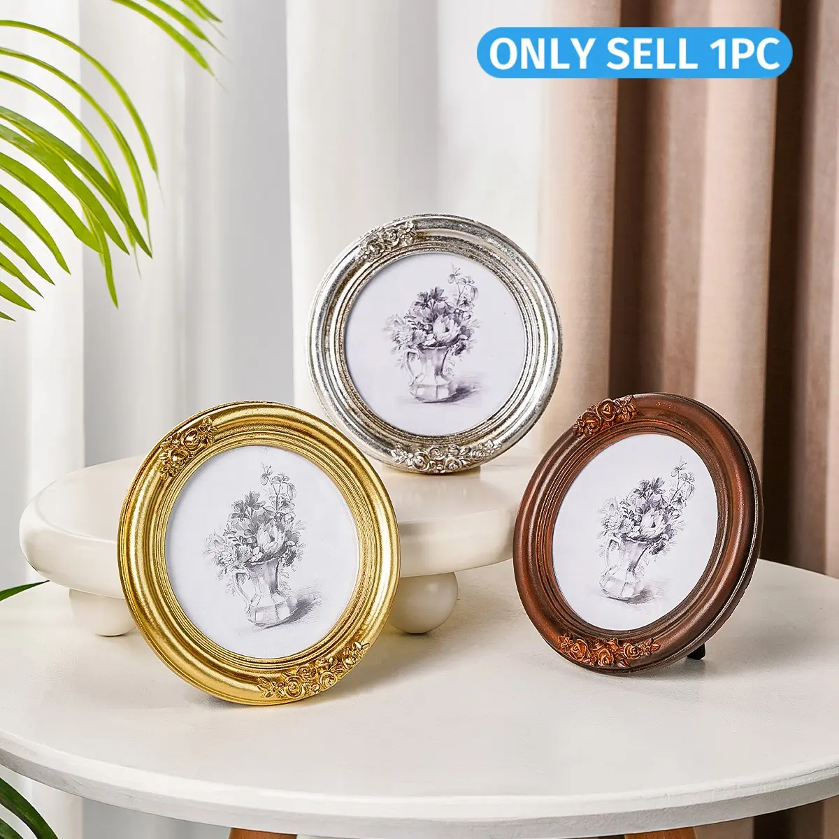 French Floral Resin Frame, Luxury Photo Display, Baroque Rose Embossed Standing Picture Frame, Home Decor, Desk Ornament, Photo Organizer, Photo Frames