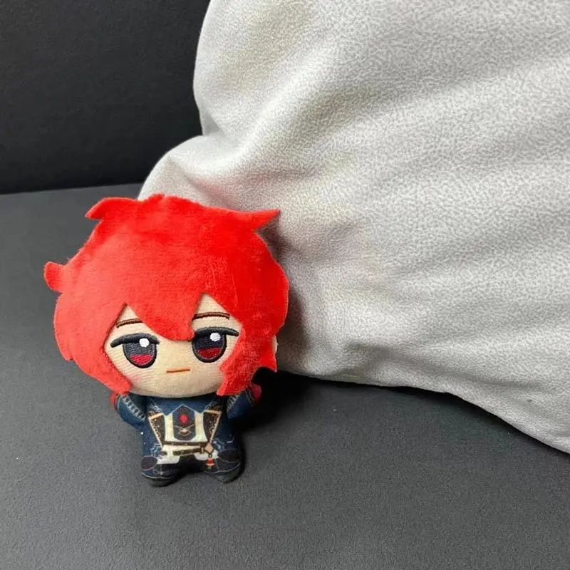 Hot 10cm Genshin Impact Game Plush Toy Lumine Kaeya Alberich Diluc Ragnvindr Barbatos Morax Action Figures Keychain Model Doll
