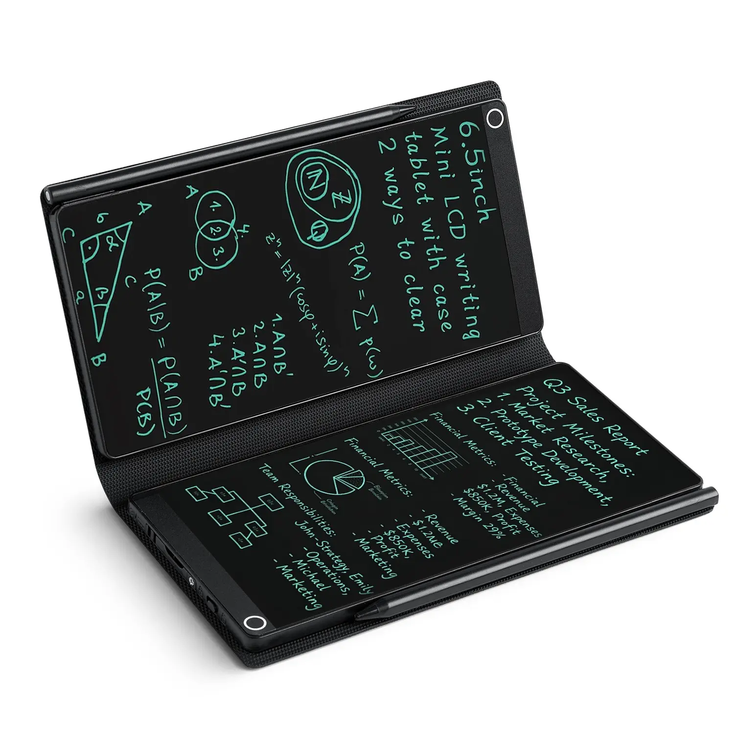 6.5 Inch Full Screen LCD Writing Tablet, Portable Reusable Mini Digital Notebook, Lightweight Pocket Design Electronic Notepad, Ideal for Drawing Office Learning and Meetings