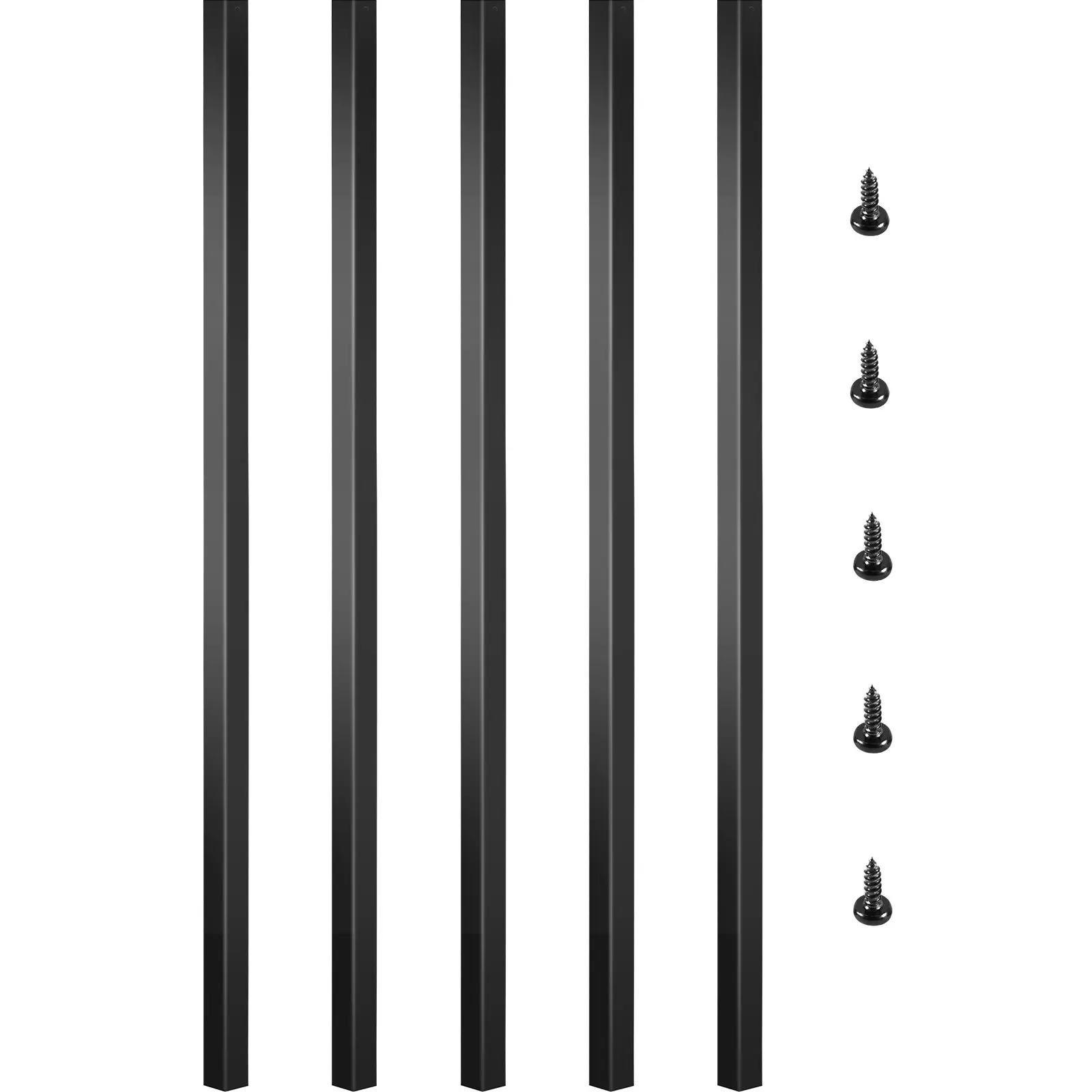Deck Balusters, 101 Pack Metal Deck Spindles, 32x0.8 Staircase Baluster with Screws, Aluminum Alloy Deck Railing for Wood and Composite Deck, Square Baluster for Outdoor Stair Deck Porch