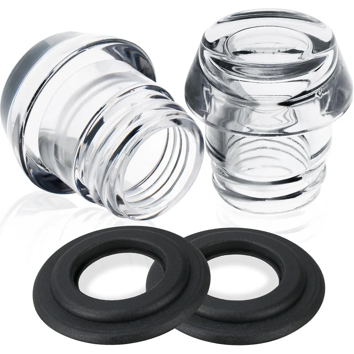 Coffee Percolator Plastic Knob Top and Washer Rings Compatible with Farberware Yosemite Coffee Percolators, Fit for Farberware Coffee Maker Replacement Parts,Transparent Coffee Percolator Top 2 Sets