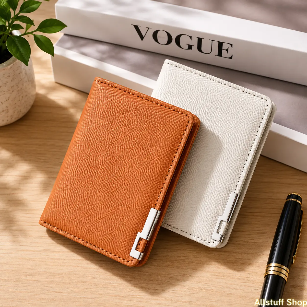 Men's Slim Bifold Shape Wallet - Cross-Pattern PU Leather, RFID Shielded Credit Card Case, Card Cover, Driver License Holder, Thin Business Purse for Back to School (Sports & Outdoor Accessory)