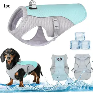 Dog Cooling Vest for Summer, 6 sizes ，Breathable Mesh Cooling Shirt Jacket, Lightweight Cooling Dog Harness, Pet Cooler Suit for Outdoor Activities,Multiple sizes available to fit dogs of every shape and size.