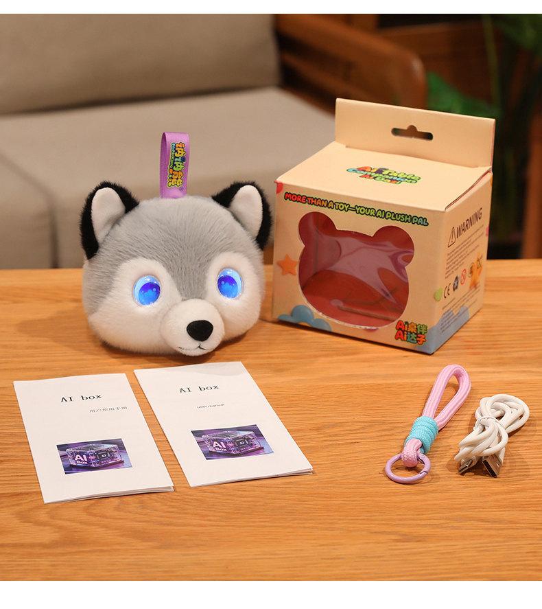AI Talking Plush Toy Emotional Companion Smart Interactive Stuffed Animal Multi Language Voice Chat Cute Panda Husky Bear Doll for Kids Adults Stress Relief Sleep Buddy Birthday Gift Valentines Mothers Day Gift