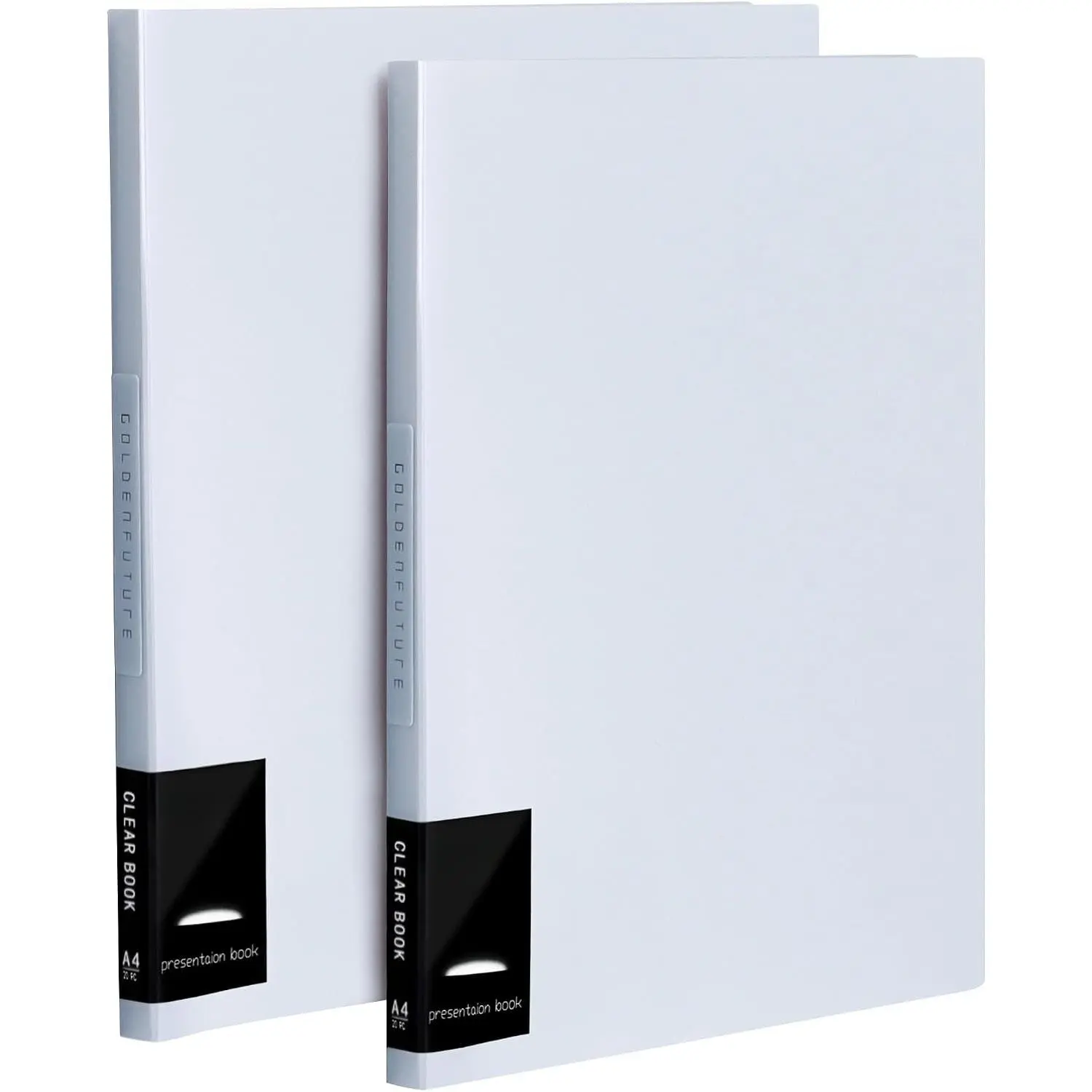 Art Portfolio 8.5"x11",-Heavy DutyDisplay Book Folder with Clear Sheet Protectors,Displays40Pages, Presentation Book for Artwork, DocumentOrganizer (Sliver, 2 Pack)