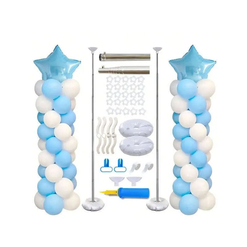 1 Set of Multi-Piece Combination Set, Small Volume Telescopic Rod Set Balloon Stand, 78.74inch Telescopic Rod Column Balloon Party Decoration, Adjustable Heavy-Duty Desktop Stand | Structure