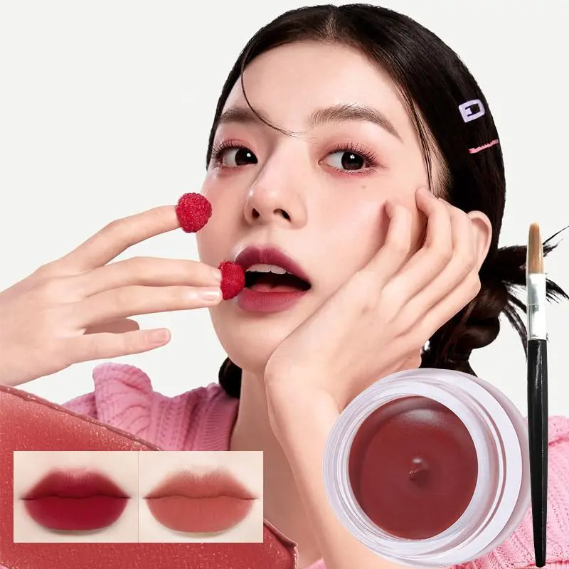 Velvet Matte Lip Mud, High Pigment Lip Tint, Long Lasting, Hazy Matte Lipstick, Lip and Cheek Dual-Use Lip Clay, Soft Blurred Matte Finish, Lightweight Non-Sticky Texture, Comfortable Wear, Beginner Friendly, Longlasting Matte