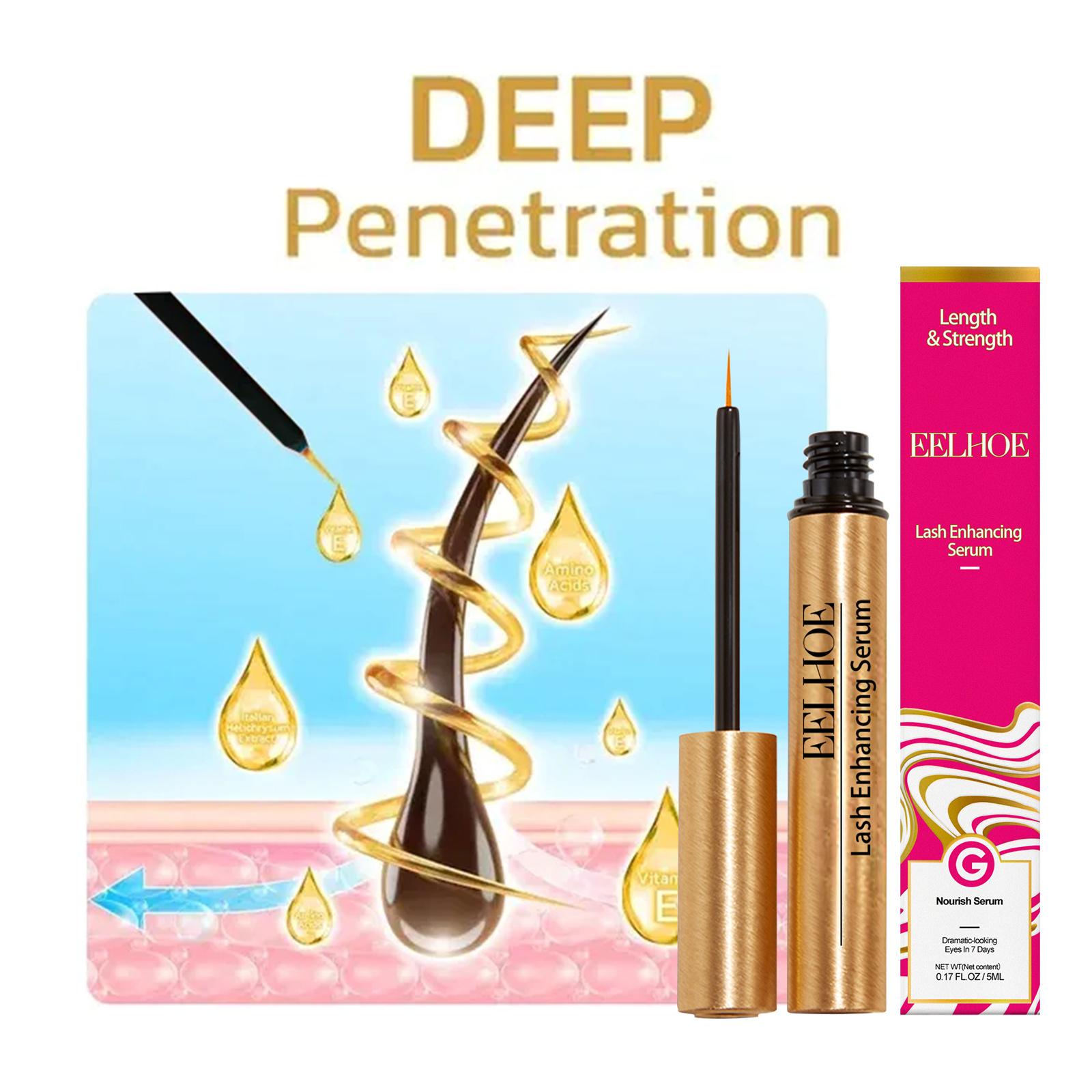 EELHOE Eyelash Liquid Natural Long And Curly Eyelashes Black Thick Moisturizing Mild And Beautiful Eyelash Liquid