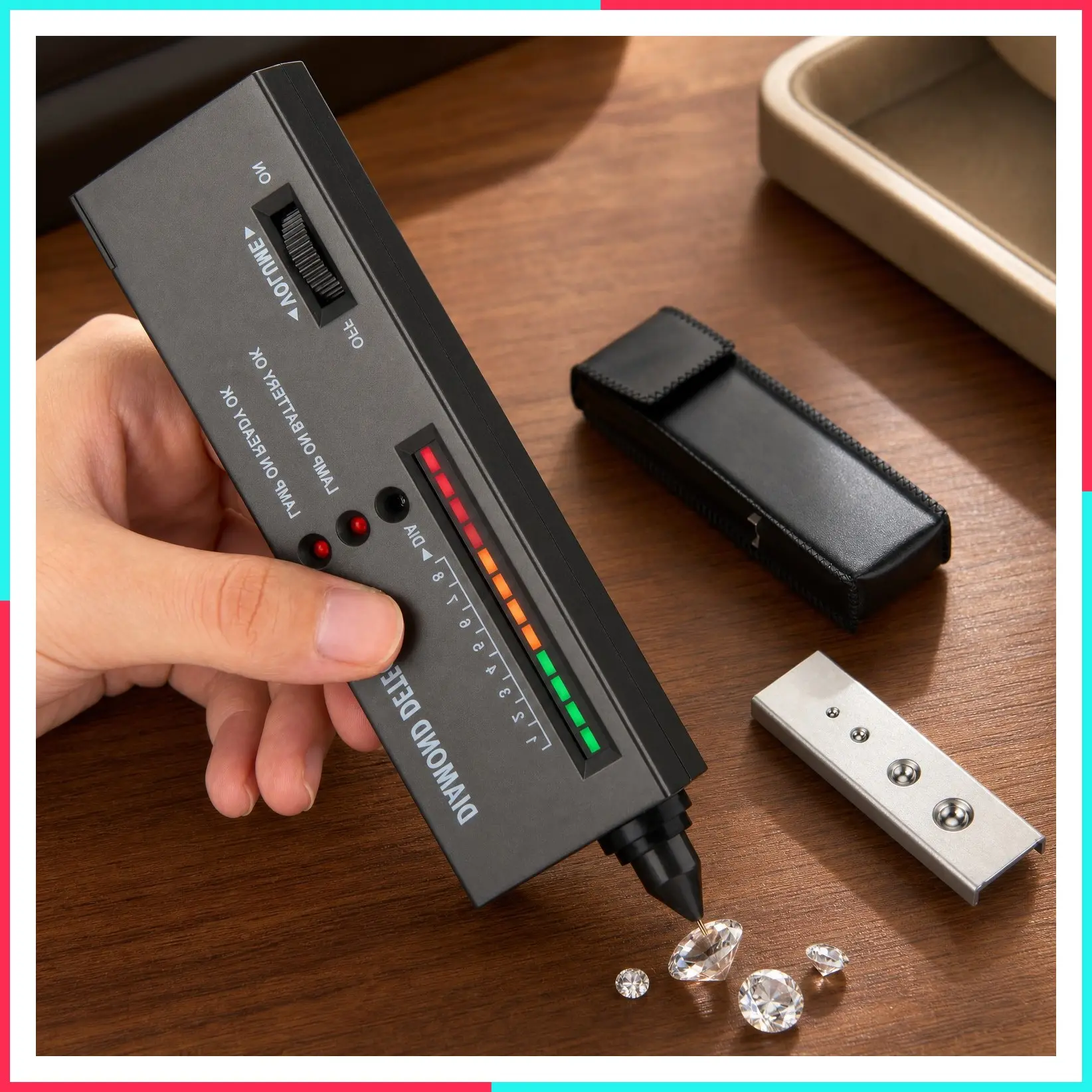 Professional High Accuracy Diamond Tester Pen Gemstone Detector for Jewelers
