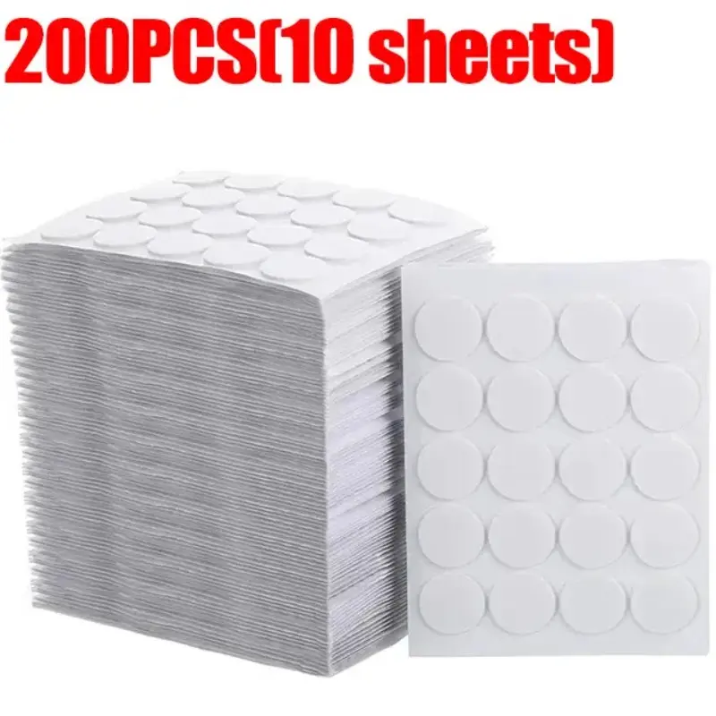 200pcs 20mm Candle Wick Stickers, Heat Resistant Double-Sided Adhesive, DIY Candle Making, Multi-Purpose Foam Cotton Stickers