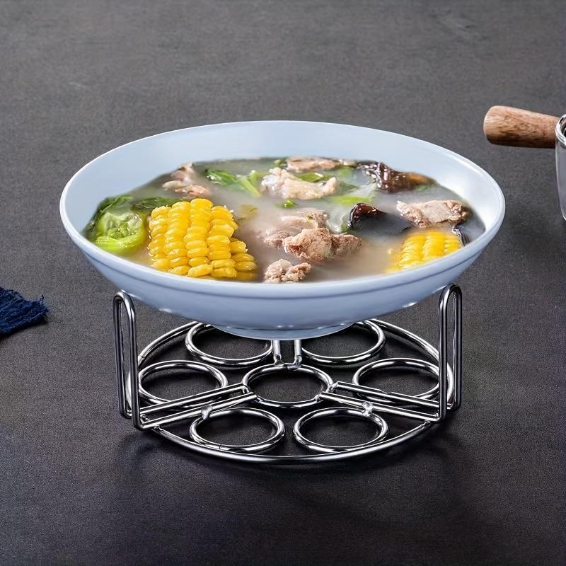 Thickened And Reinforced Stainless Steel Steaming Rack, Multifunctional Adjustable Height Steaming Frame, Extra Thick Stainless Steel Pot Rack, Heat-Resistant Steaming Mat, And Storage Solution for Cookware