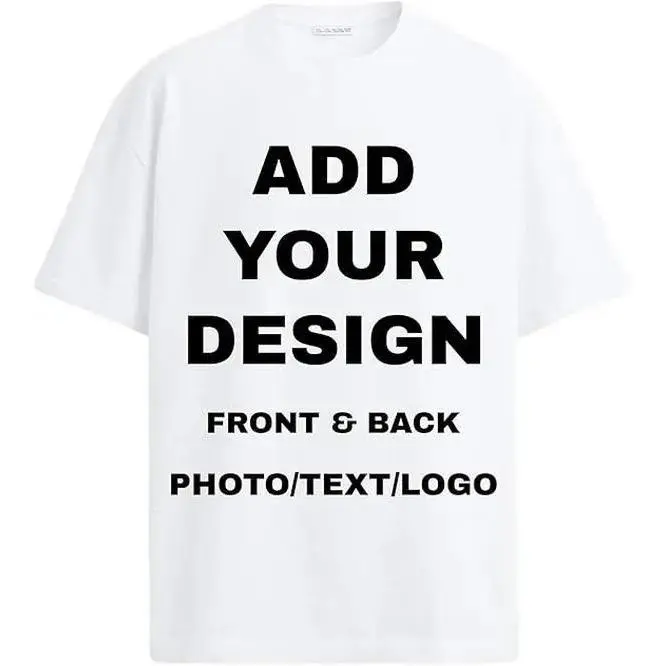 Personalized Custom T-Shirt (Unisex) - Customizable on both the front and back; add your own unique graphics, text, or logo. (After placing your order, please send your desired text, photos, or design files to Customer Service.)