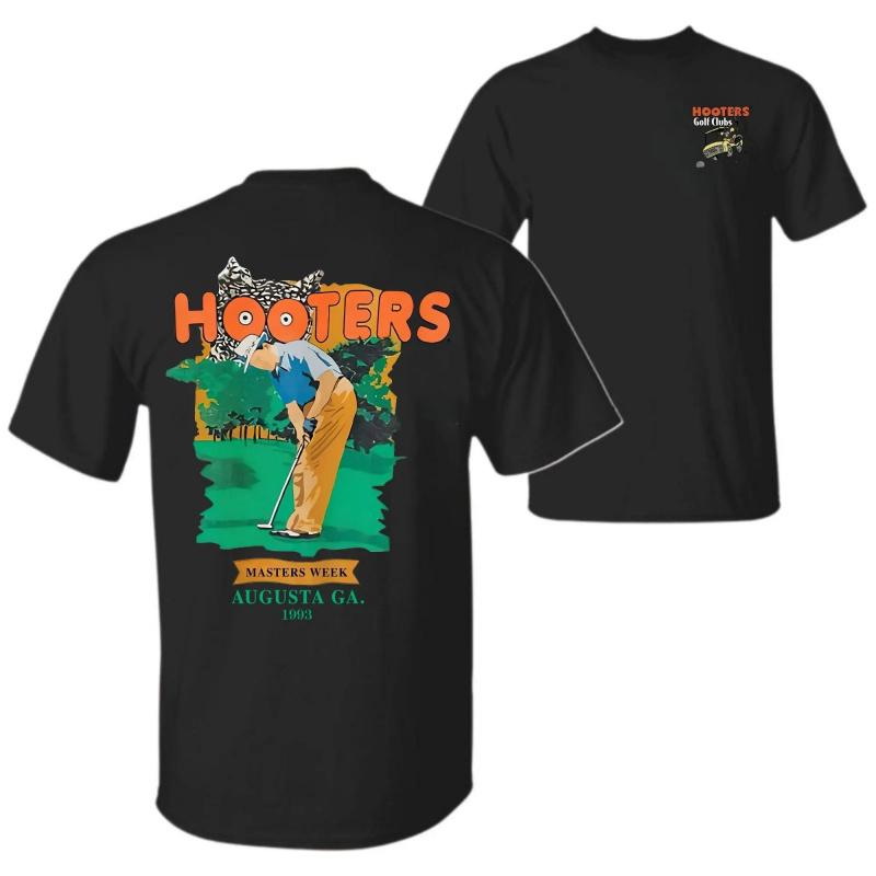 Hooters Golf Club Week 1993 Vintage Unisex T-Shirt, Full-Color Golf Cart Graphic, Summer Casual Cotton Tee for Men & Women, Menswear Top Shortsleeve
