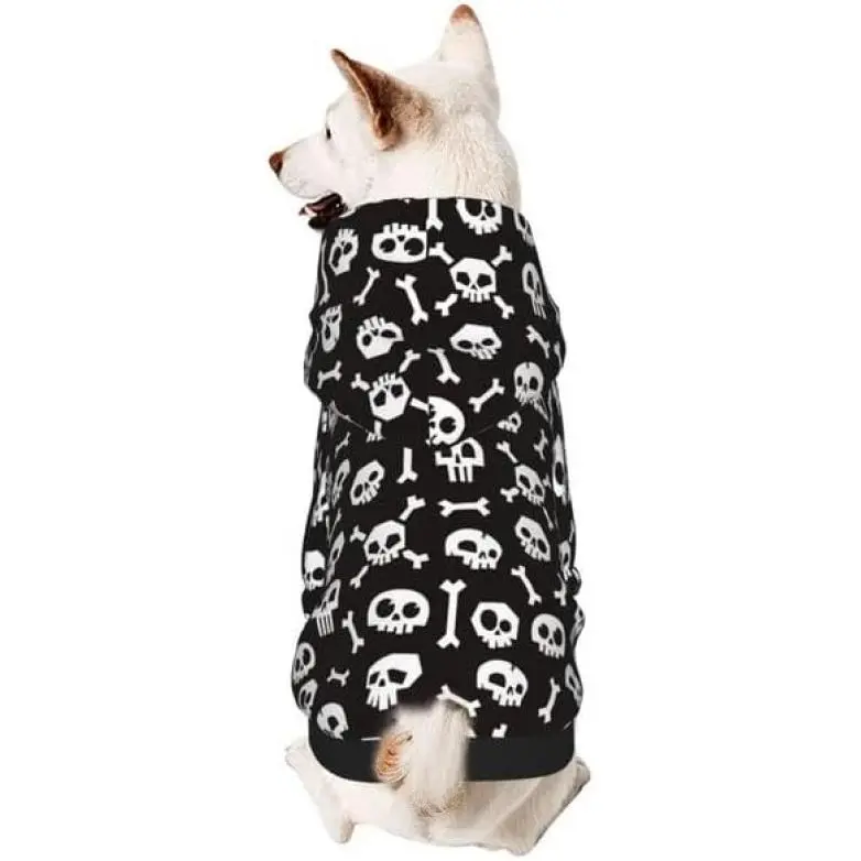 Halloween Dog Hoodies Cute Skull Soft Pet Clothes  Small Dogs Cats Pet Costume Funny Scary Pet Apparel Halloween Puppy Outfit Party Cosplay Supplies baby girl newborn gift