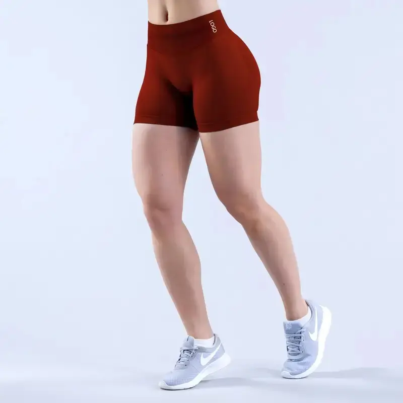 logo Yoga Shorts Women, Seamless Waisted Quick Dry Stretch Butt Lifting Color Block Shorts Gym Fitness Running,back,pocket,,2-in-1,footy,huipil