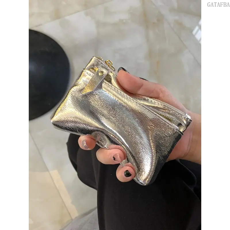 Women's Real Leather Mini Wallet - Zippered Coin Purse with Silver Card Holder, 1-Size All-Seasons Accessory for Sports & Outdoor Daily Use, One-Size,back to school,back to school haul