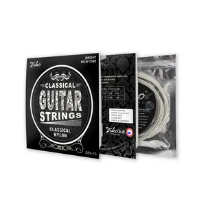 Ziko Dpa-70 Classical Guitar Strings, Transparent Nylon + Silver Color Coating, One Size, High-Quality Acoustic Guitar Strings