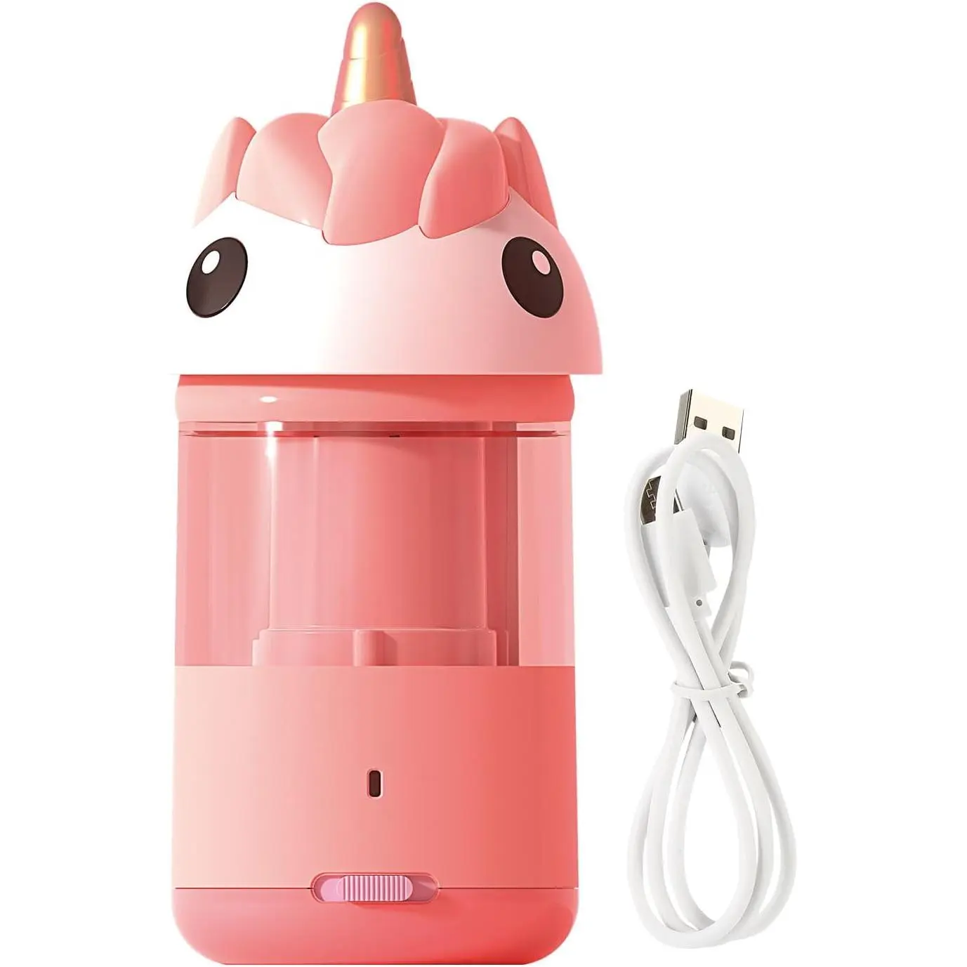 Electric Cute Pencil Sharpeners for 7-8mm Colored Pencils, Fully Automatic Unicorn Pencil Sharpener, Auto in & Out, Rechargeable Hands-Free USB Sharpener for  Students Classroom School Office