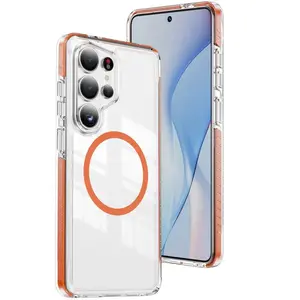 Transparent for Magsafe Magnetic Case For Samsung Galaxy S26 Ultra S 26 Plus 5G Clear Shockproof Cover for Wireless Charge