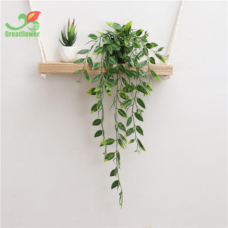 St. Patrick's Day Artificial Decorative Plant Pot, 1 Count Simulated Plant Vine, Hanging Plant Artificial Plants For Home Garden Yard Decor