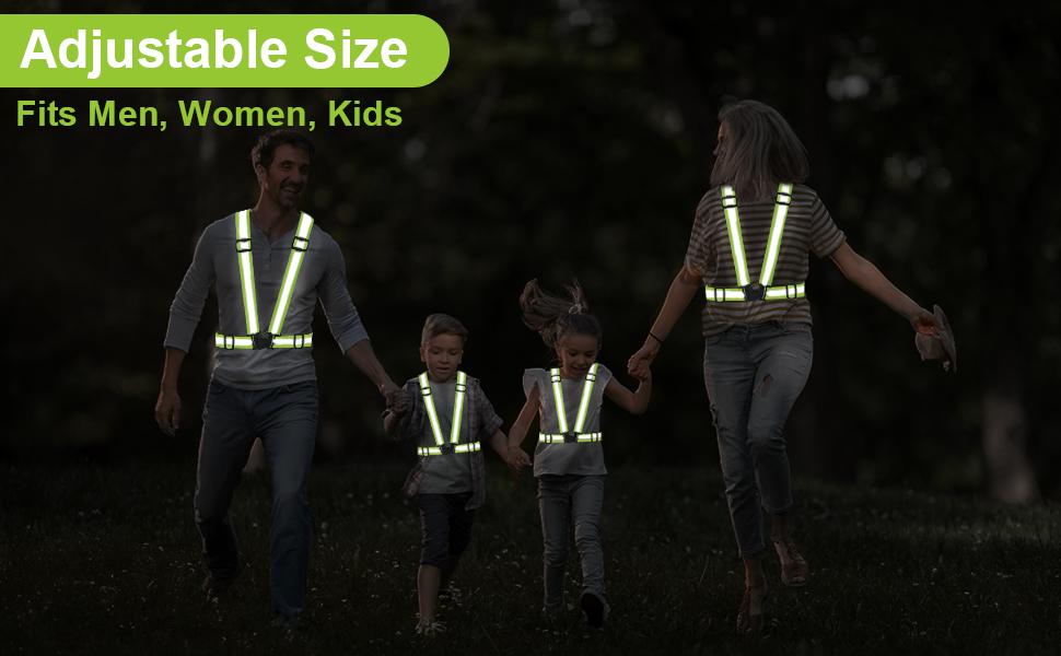 Reflective Vest Running Vest 2count, High Visible Reflective Gear for Nighttime Running Biking Motorcycle Dog Walking, Adjustable Safety VES fits Men Women s Reflective Vest Running Vest 2count, High Visible Reflective Gear for Nighttime Running Biking Motorcycle Dog Walking, Adjustable Safety VES fits Men Women s