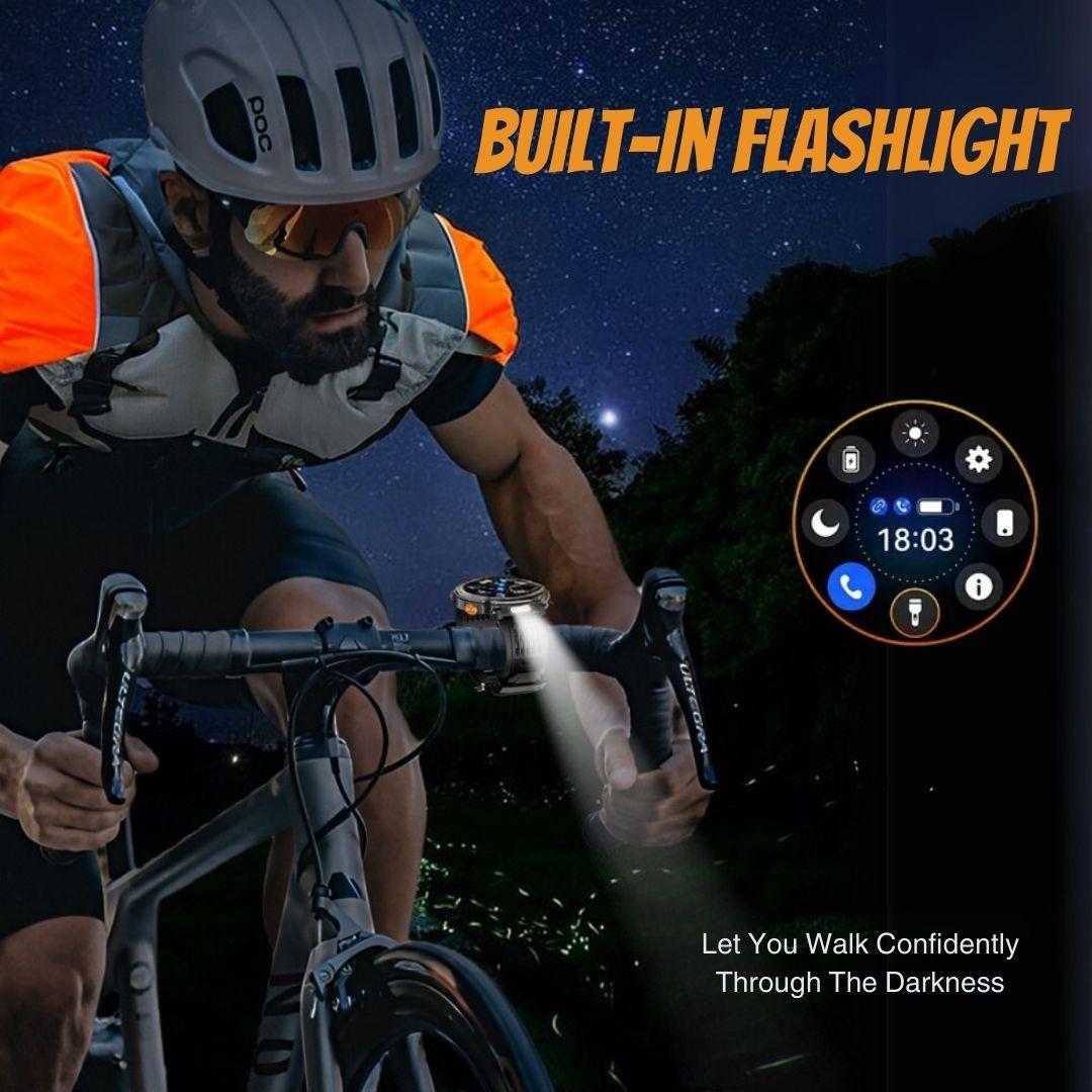 Men's Smart Watch, Fashion Digital Watch with Call Function, IP68 Waterproof Sports Watch with LED Flashlight for Women & Men