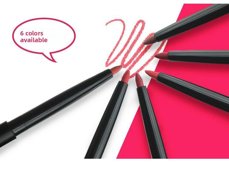 Overline Your Lips Like a Pro Flame-Shaped Automatic Lip Liner, Matte Red Bean Shade, Retractable, No Sharpening, Blurs & Fills, Kiss-Proof | #LipLiner