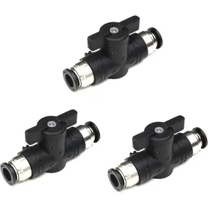 1/4 fitting pneumatic ball valve 1/ 4inch pipe quick-connect valve straight-through fitting air flow control valve pipe fittings air compressor valve