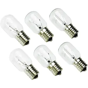 Microwave Light Bulbs Under Hood 40 Watt 125V E17 Base Appliance Light Bulbs for Microwave,Oven,Refrigerator,Lava Lamp - 8206232A Bulb Replacement,6 Pack
