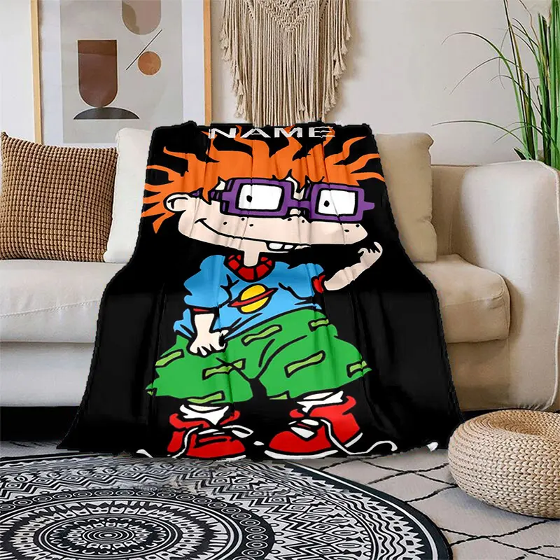 Personalized Rugrats Design Multi-Size Throw Blanket - Cozy Winter Home Textile for Couches, Beds - Ideal Birthday, Holiday Gift
