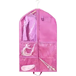 1 Pack 40 Inch Garment Bag for Dance Costumes, Kids Dancers Dance Recital Competition Cheer Uniform Bag for Travel Storage, Dance Recital Gifts for Girls