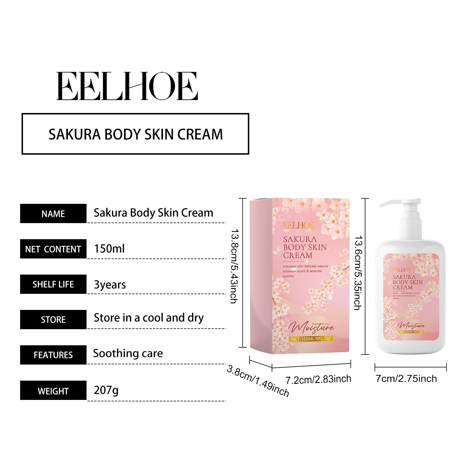 EELHOE Cherry Blossom Hydrating Body Lotion Hydrating Skin Delicate And Smooth Body Moisturizing Cream Moisturizer Repair mom gift