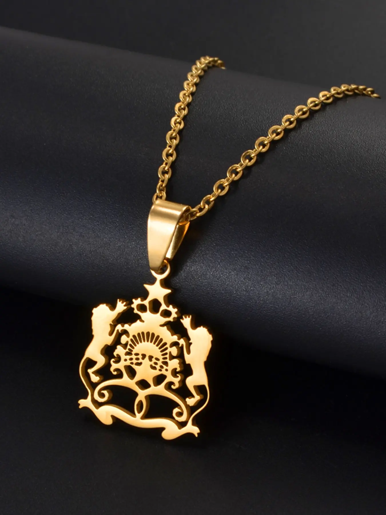 1pc Morocco Pendant Necklaces Maroc‎ Stainless Steel National Jewelry