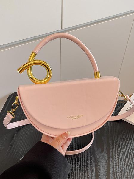 Women's Fashionable Solid Color Handbag, Crescent Bag, Casual Versatile Stylish Crossbody Bags for Daily Commuting, Stylish High-end Commuter Bag for Party and Shopping
