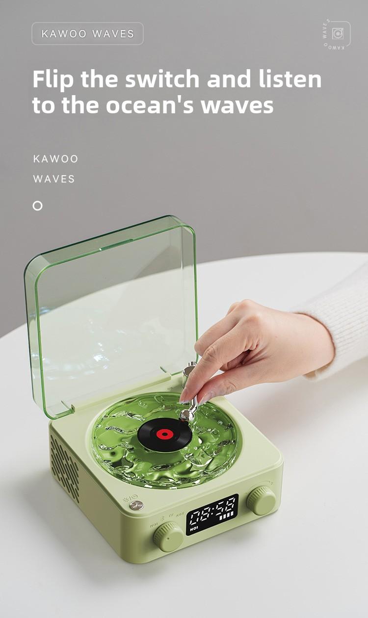 New ListenSea Wireless Mini Retro Bluetooth Speaker, White Noise Sound Machine, Bedroom Bedside Sleep Aid Speaker with Time Display, Portable Mini Audio for Home Desktop men's room decor men room decor chill room accessories