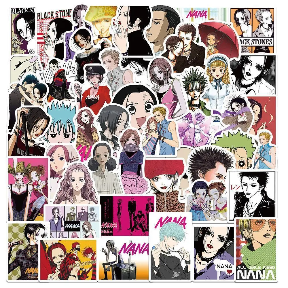 2026 hot item 50Pcs Anime NANA Stickers Waterproof Toy Sticker For Car Motorcycle Phone Skateboards Laptop Luggage Pegatinas Gift Decals Popular toys
