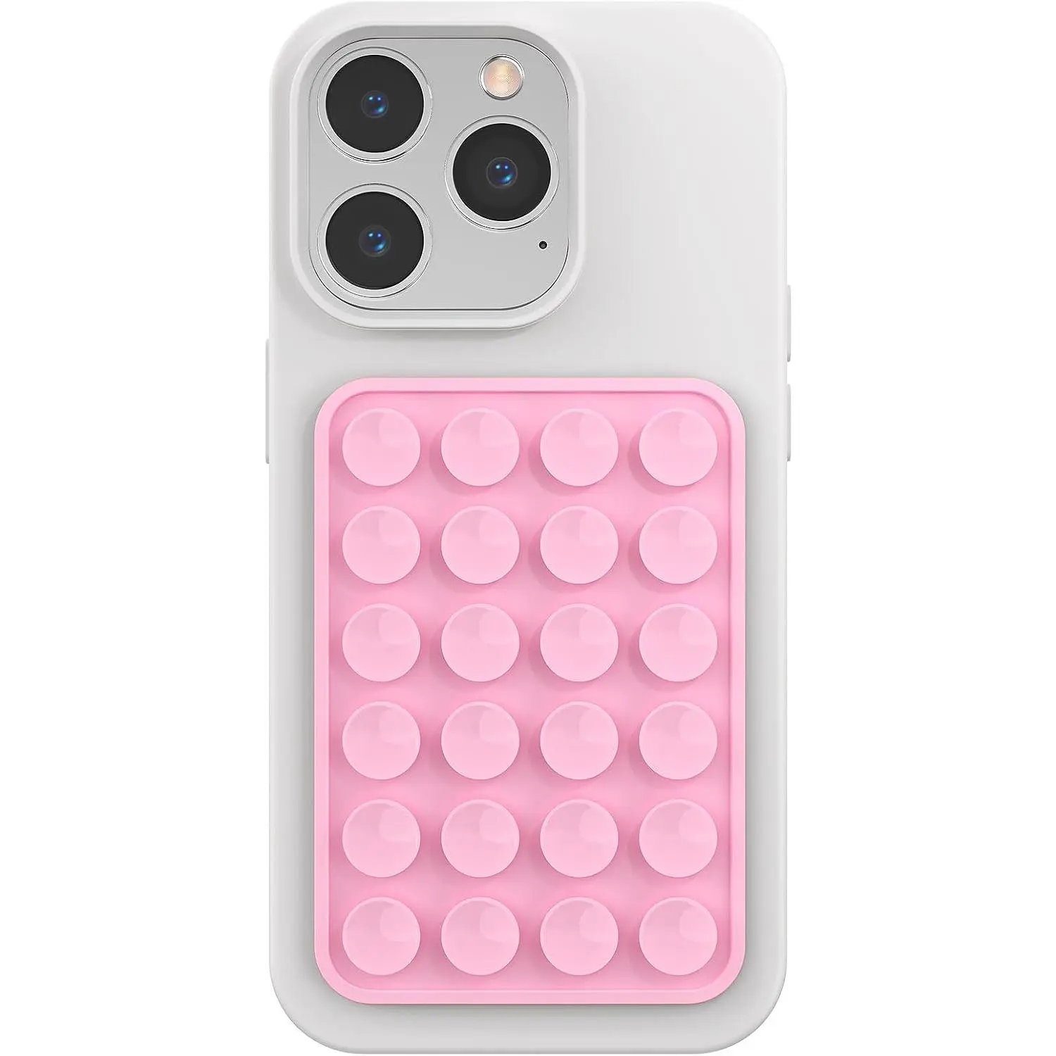 Phone Sticky Grip, Suction Phone Case Mount for  and Android, Hands-Free Sticky Cell Phone Grip, Mobile Fidget Mirror Holder for Selfies and Videos
