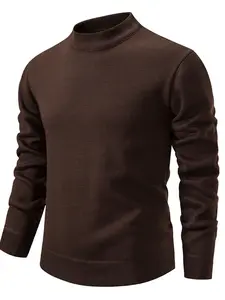 Men's Half High Neck Knit Sweater, Soft Comfortable Fabric, Warm Lightweight, Classic Design, Versatile Fit, Perfect for Fall Winter