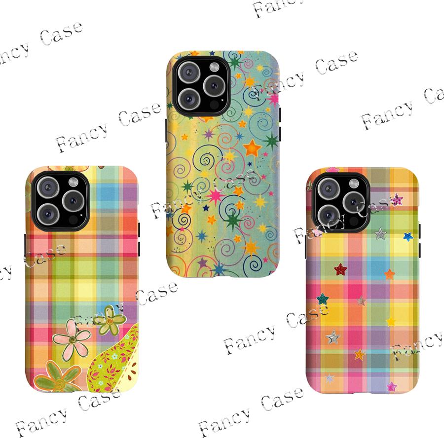Y-Vintage Plaid & Star Phone Case | Aesthetic Y2K Summer Case,Having ...