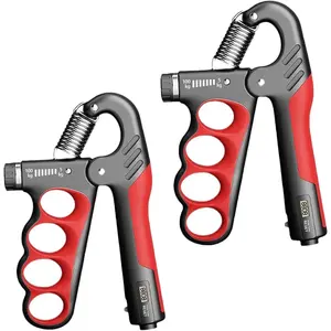2 Adjustable Hand Grippers (11-220 lbs) - Automatic Counter Hand, Wrist, and Forearm Exerciser, Suitable Athletes, Musicians, Injury Recovery, and Physical Therapy