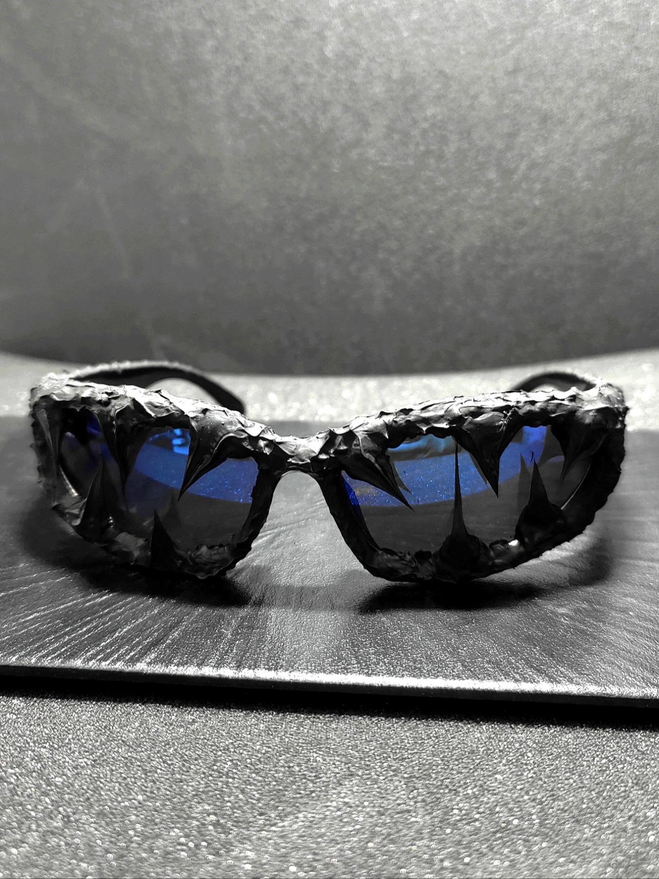 Punk Style Random Skull & Wolf Tooth Design Sunglasses, Vintage Trendy Sunglasses for Everyday Use, Fashion Accessories for Outdoor Activities