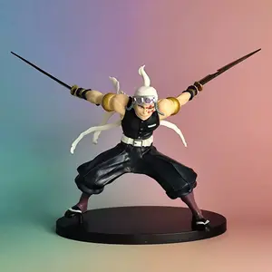 Demon Slayer Uzui Handheld Figure, Sound Column Cool Battle Pose, Dual Sword Anime Model, Collectible Action Figure, Anime Merchandise Gift