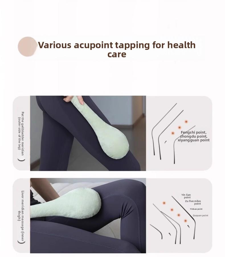 Meridian massage stick, health care tapping device, back and shoulder massager, moxa massage hammer, traditional Chinese medicine meridian stick for unblocking meridians