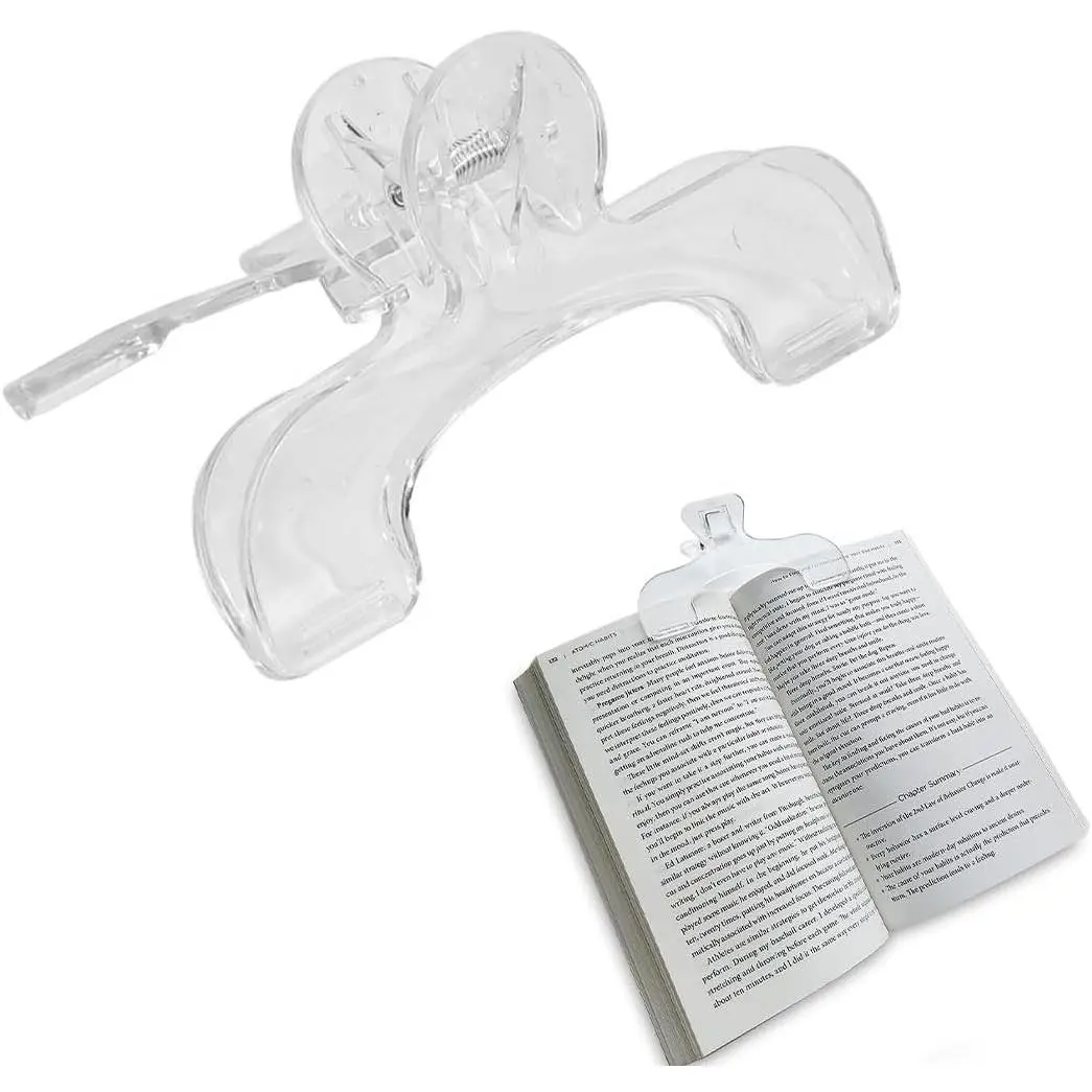 Transparent Book Page Holder for Reading, Convenient for Teaching and Fixing Music Book, Page Marker Clips for Teacher Clerk
