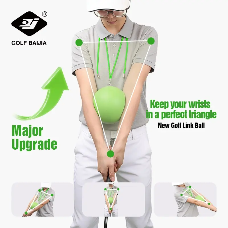 New Golf Swing Trainer with Ball Connector, Reduces Hand Tremors, Stabilizes Swing, Maintains Arm Triangle Shape, Essential Golf Training Tool, Golf Training Aids