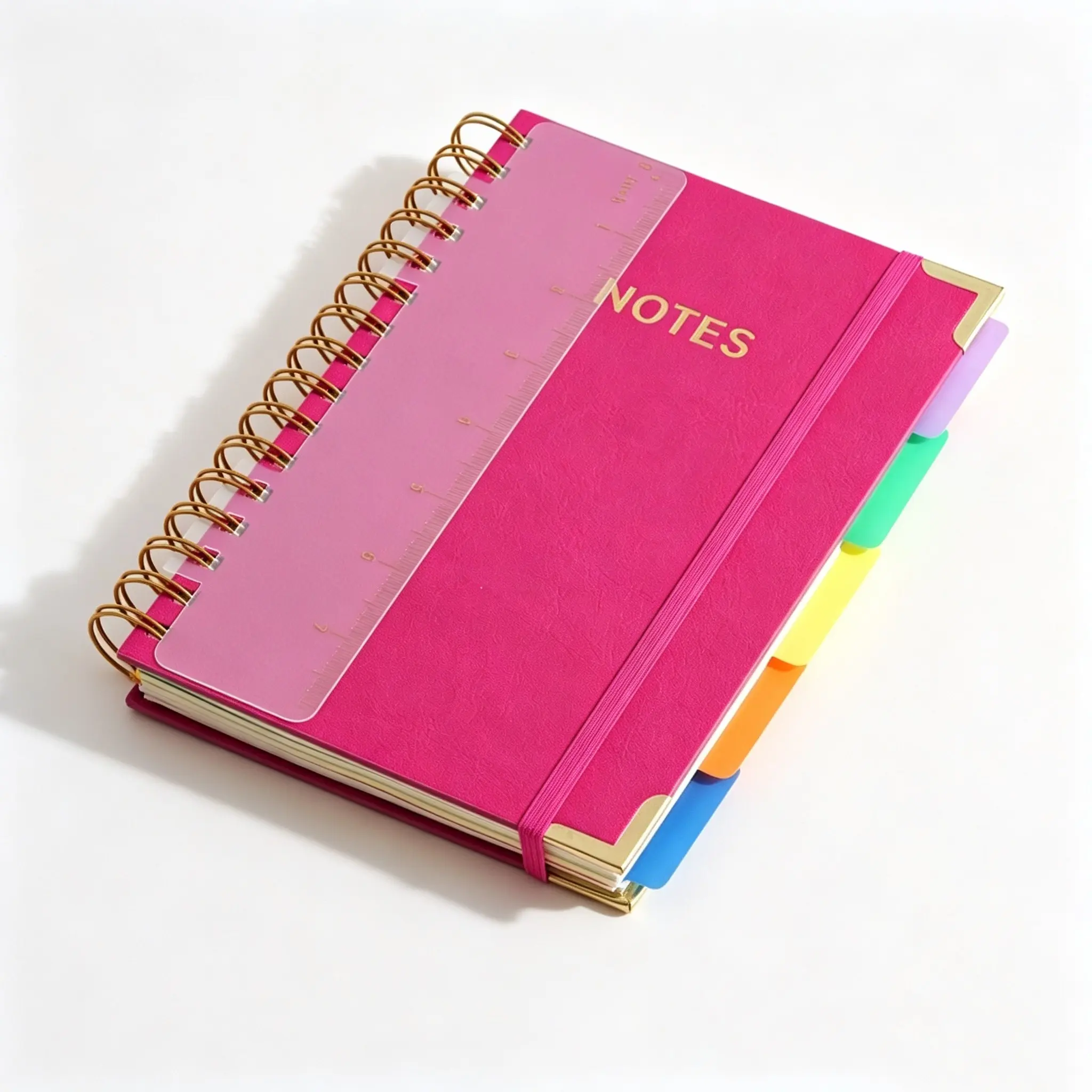 A5 Business Spiral Notebook with Ruler 150 Sheets Thick Vintage Style with Divider Pages Faux Leather Cover Lined Pages for Work School University Planning Notebook Journal Multi Use Christmas Easter Thanksgiving Back to School Gift