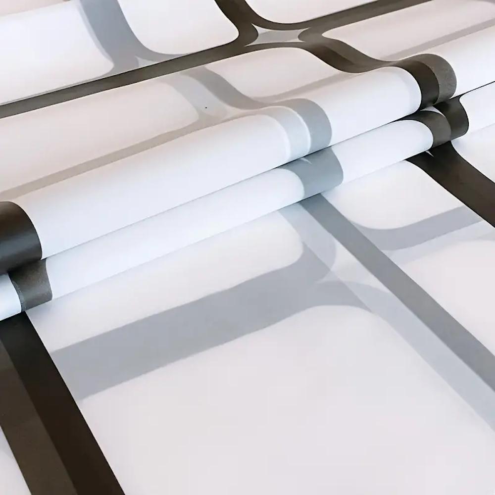 1 Count Lightweight Shower Curtain Liner with Plastic Hooks & Rust-Resistant Metal Grommets, Plaid Plastic Waterproof Bath Curtain, Bathroom Partitions Accessories, Bathroom Shower Equipment, Hanging