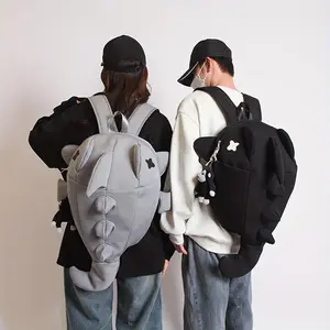 Creative Personality Backpack for Men and Women, Trendy Shark, Funny, Cute, Student, Ins, Korean Version, Travel, Motorcycle, Casual Backpack Daily Use, Playful, Teen Boy Gift