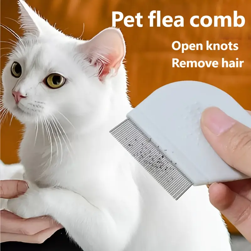 Pet Comb, Cat Dog Universal Flea Comb |   Knot Removal, Floating Hair, Lice Removal, Needle Comb, Dense Teeth, Efficient Durable, Thermoplastic Polyurethane Material